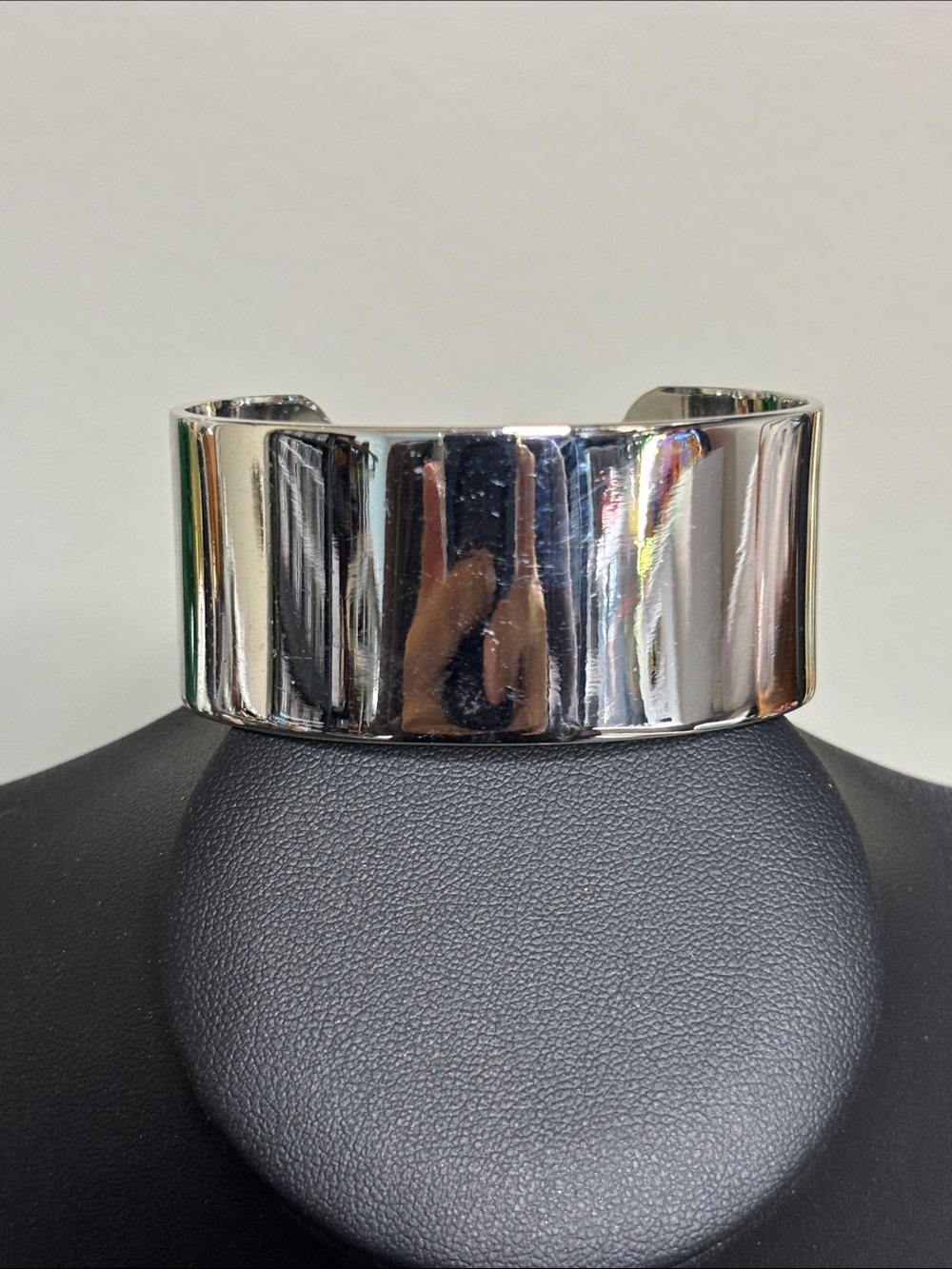 Caroline Silver Wide Cuff Bracelet - Modern Statement Jewelry